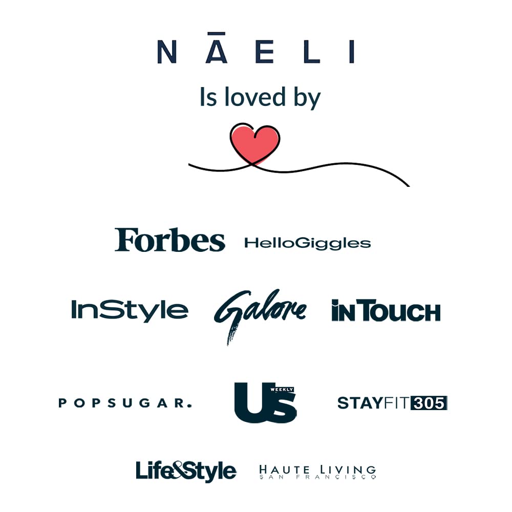 NAELI cream beside a coin to show 1.4 oz travel-friendly size