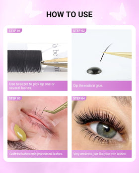 NAGARAKU bottom-lash tray with short lengths ideal for delicate lower-lash enhancements