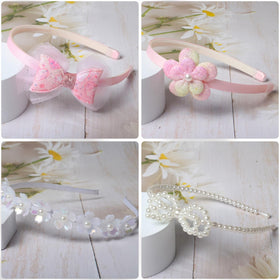 naibirdr bow and fabric flower top view displaying decorative styles