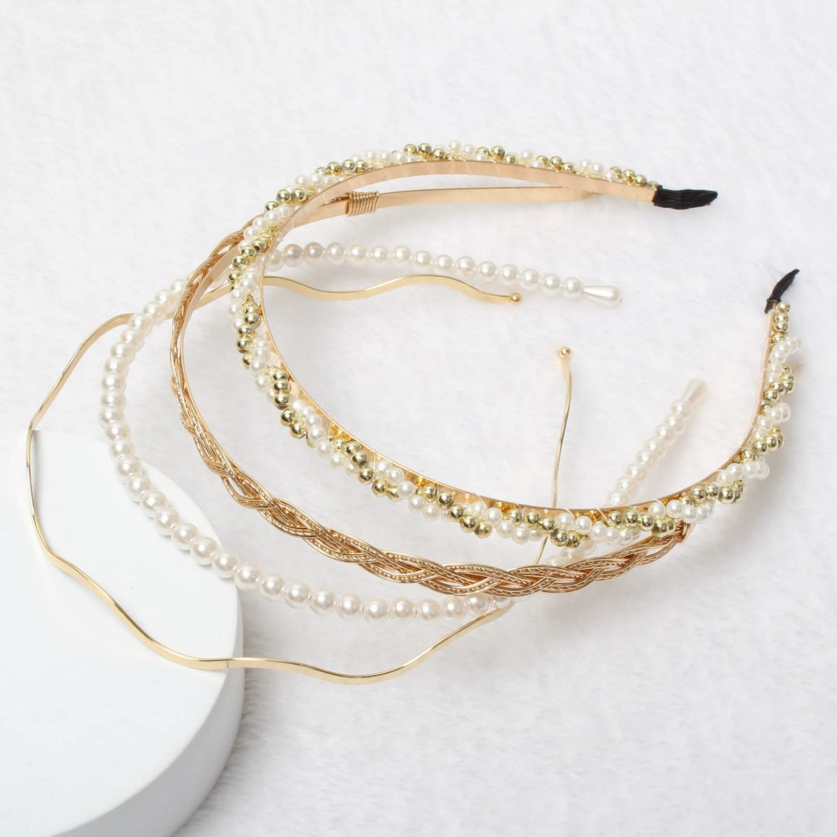 naibirdr close-up of faux pearl beads highlighting elegant textured detail