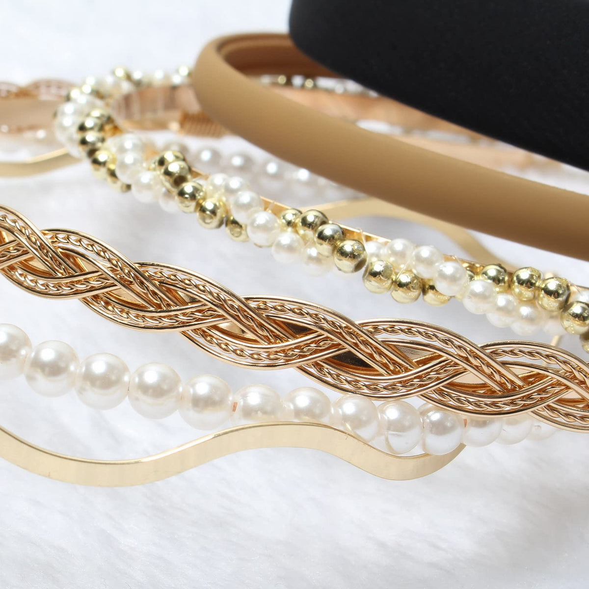 naibirdr flat lay of all six headbands showing complete set variety