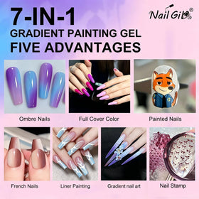 NAIL GIL sponge pen close-up showing precise application control