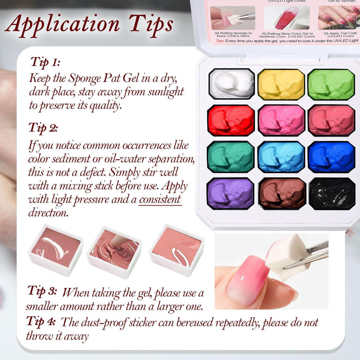 NAIL GIL tool set with sponges and stickers for clean salon results