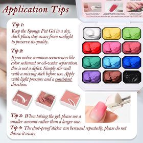 NAIL GIL tool set with sponges and stickers for clean salon results