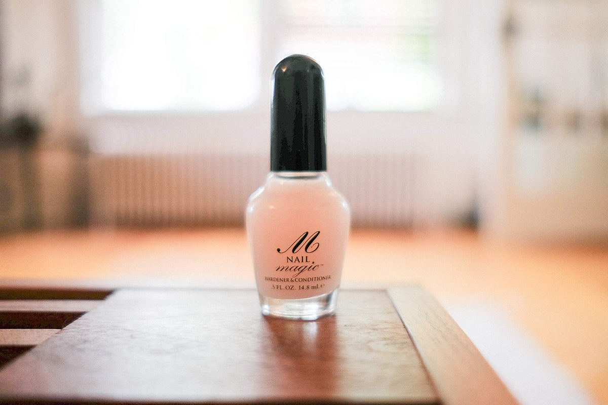 Nail Magic application step with nails prepped showing quick five-minute routine