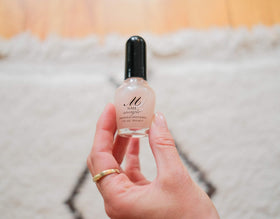 Nail Magic clear finish on natural nails adding shine and protective strength
