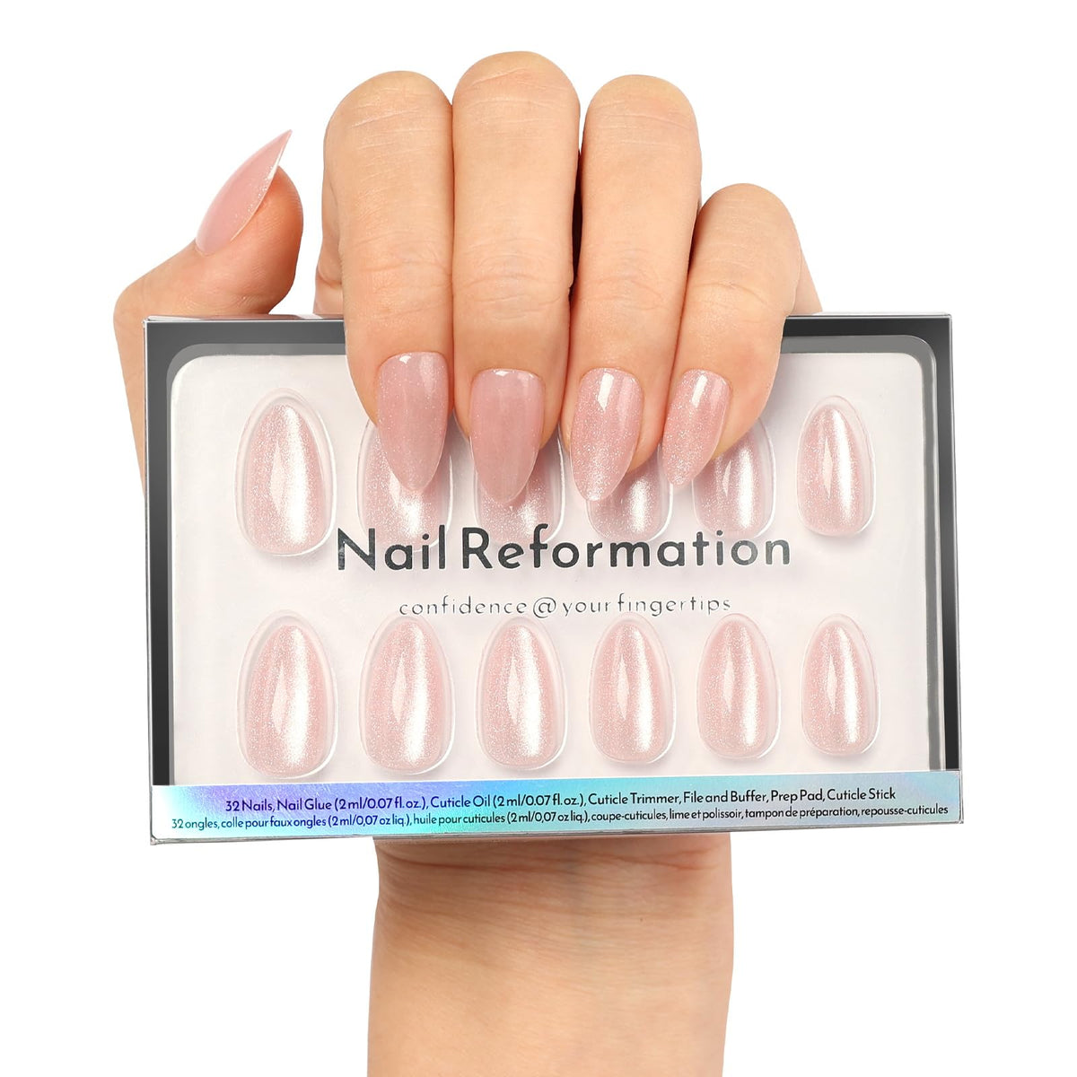 Nail Reformation front packaging showing kit contents and salon-quality finish