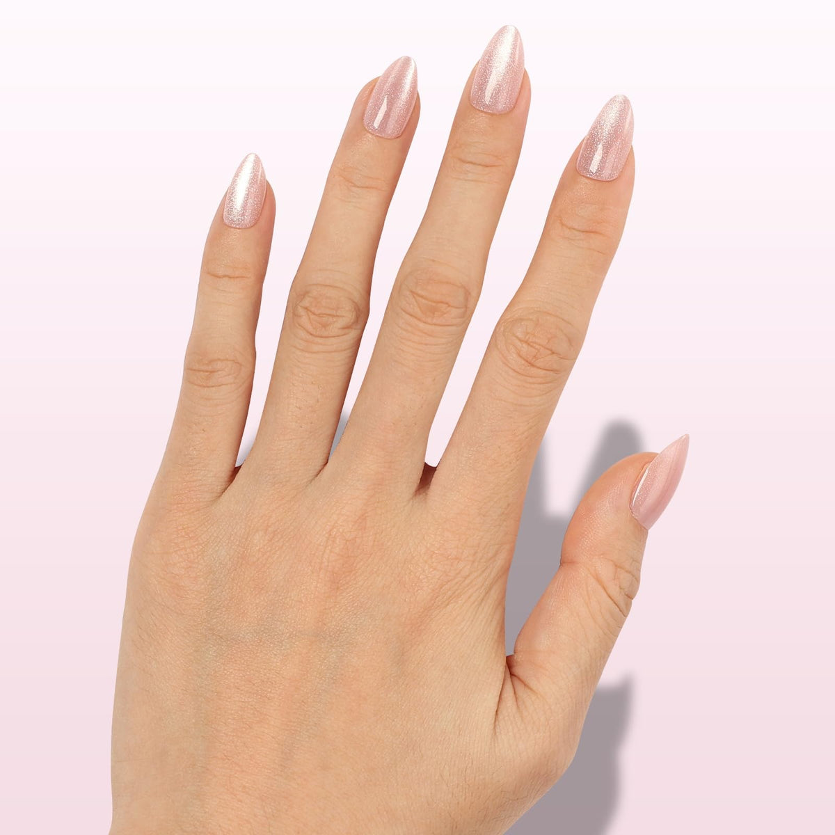 Nail Reformation worn on hand showing natural short almond fit and confidence