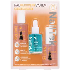 Nail Tek front packaging showing full three-step kit and easy regimen