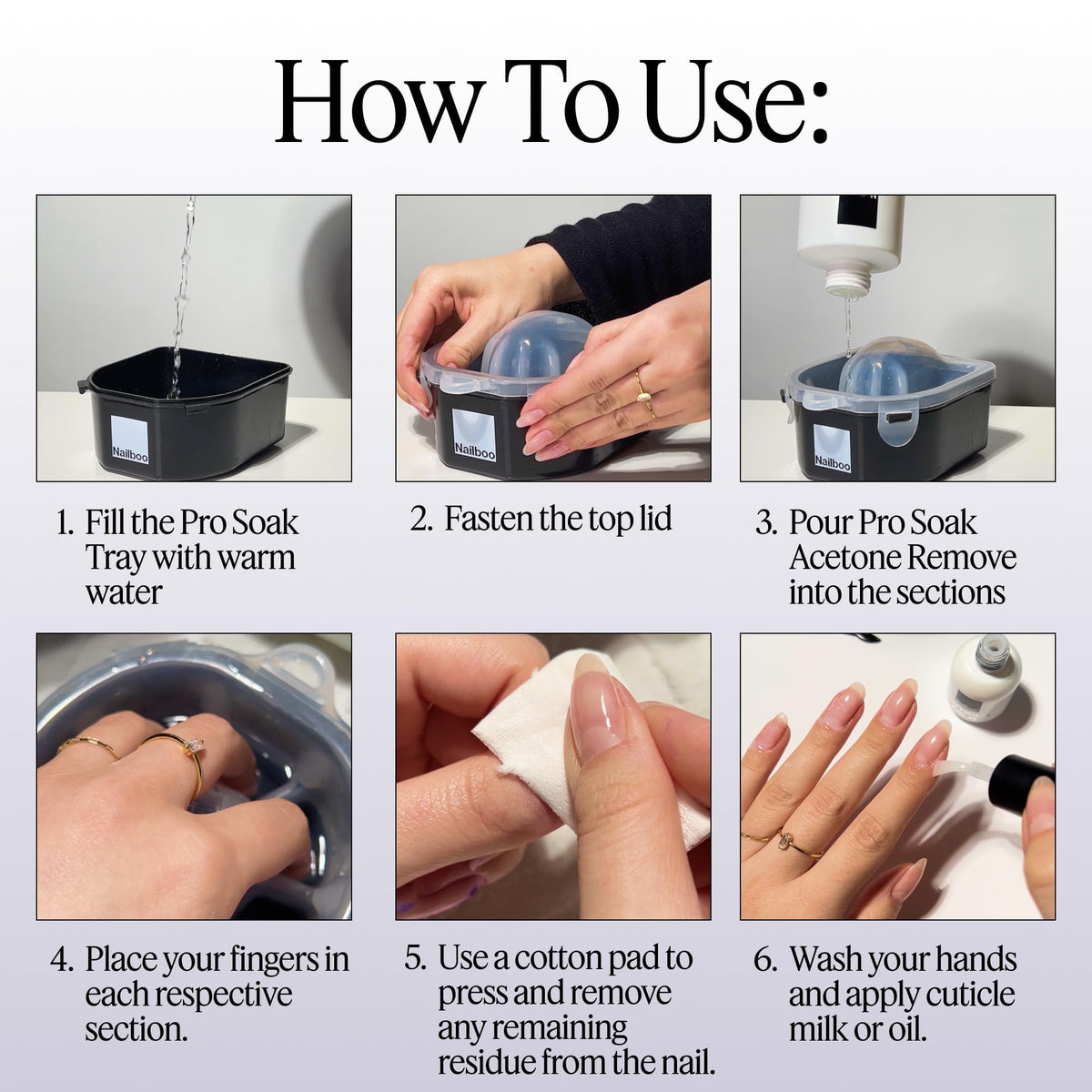 Nailboo pour spout close-up demonstrating easy-pour design to minimize spills
