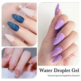 NAILKISS gel close-up displays smooth droplet texture and precise sculpting benefit