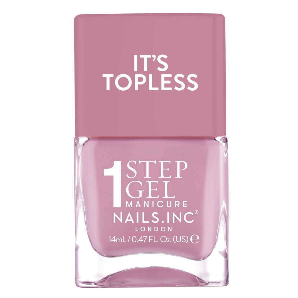 Nails Inc bottle front view showing Lily shade and glossy finish benefit