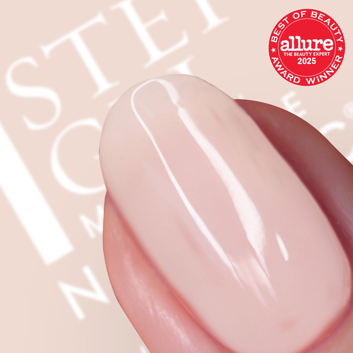 Nails Inc wide patented brush close-up for faster, streak-free application