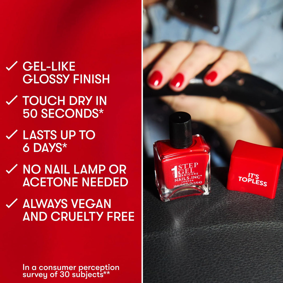 Nails Inc cap used as mani station for steady travel-friendly application benefit