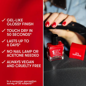 Nails Inc cap used as mani station for steady travel-friendly application benefit