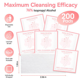 Nailshion single individually wrapped pad open for convenient use