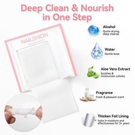 Nailshion lint-free pad texture close-up for durable cleansing