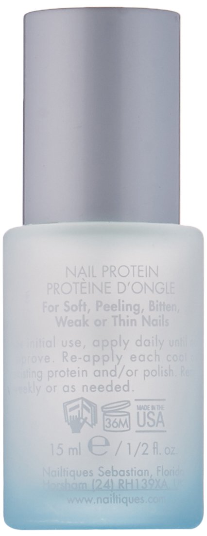 Nailtiques close-up of brush applying product for stronger, less-peeling nails
