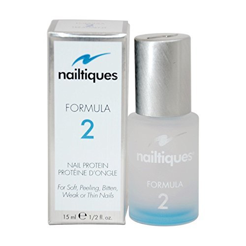 Nailtiques Formula 2 front bottle showing strengthening nail benefits