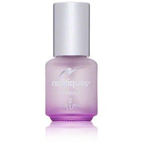 Nailtiques brush applying clear formula to nail, fast-drying protective layer benefit