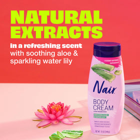 Nair used in bikini area illustrating gentle targeted depilation