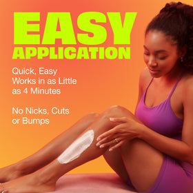 Nair bikini area demonstration illustrating safe application