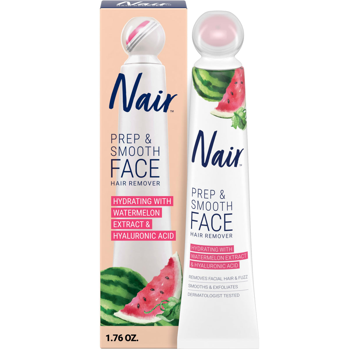 NAIR front packaging showing product and benefits for quick hair removal