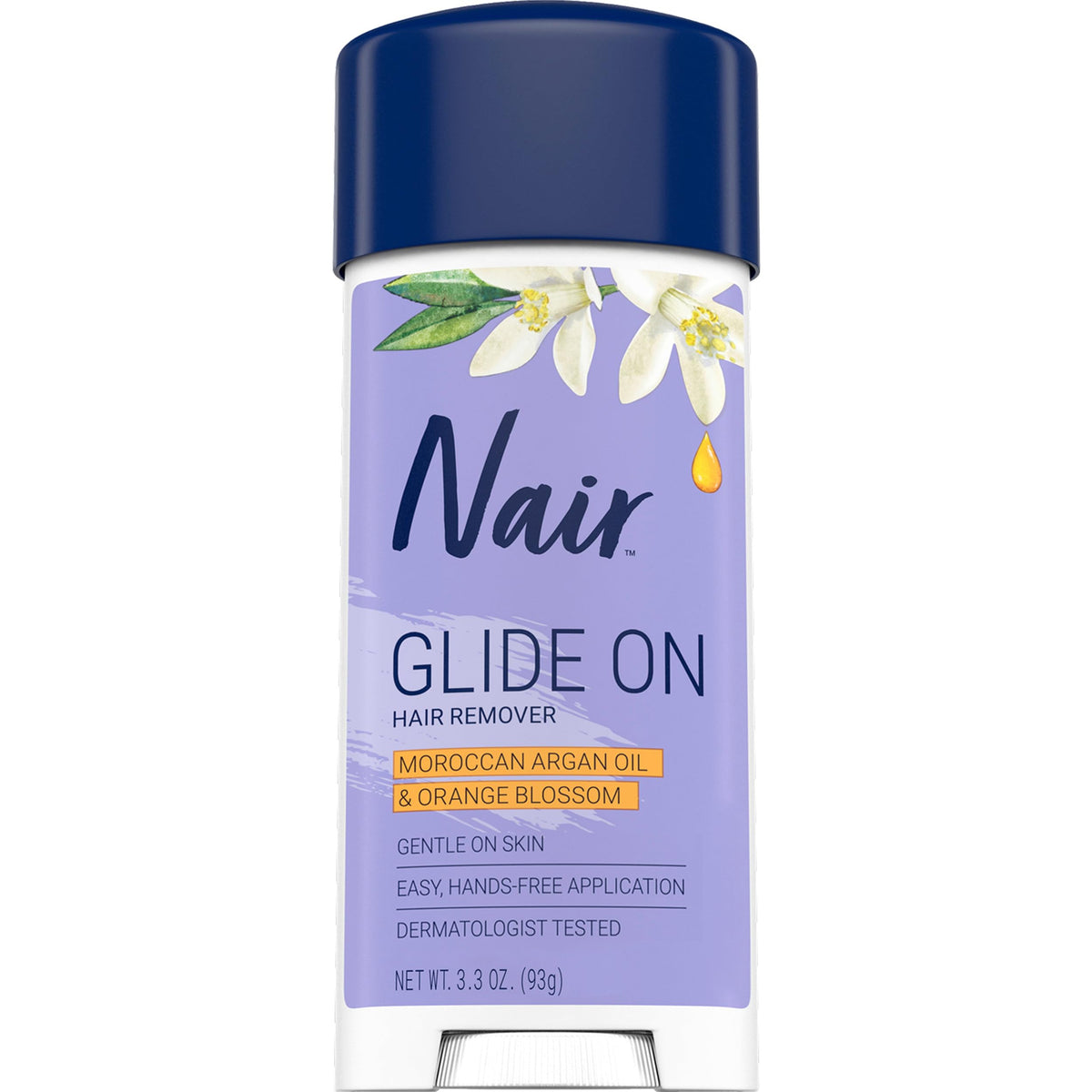 Nair Glide On stick front packaging showing size and branding for quick selection