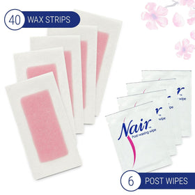 Nair ingredients label with rice bran oil for conditioning benefits