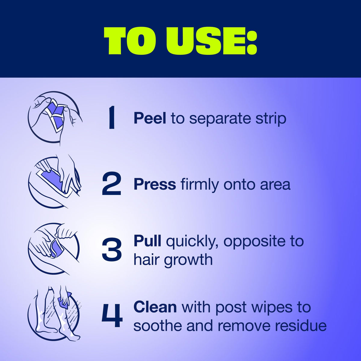 Nair instruction insert close-up showing safety steps and patch test guidance