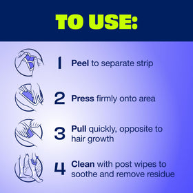 Nair instruction insert close-up showing safety steps and patch test guidance