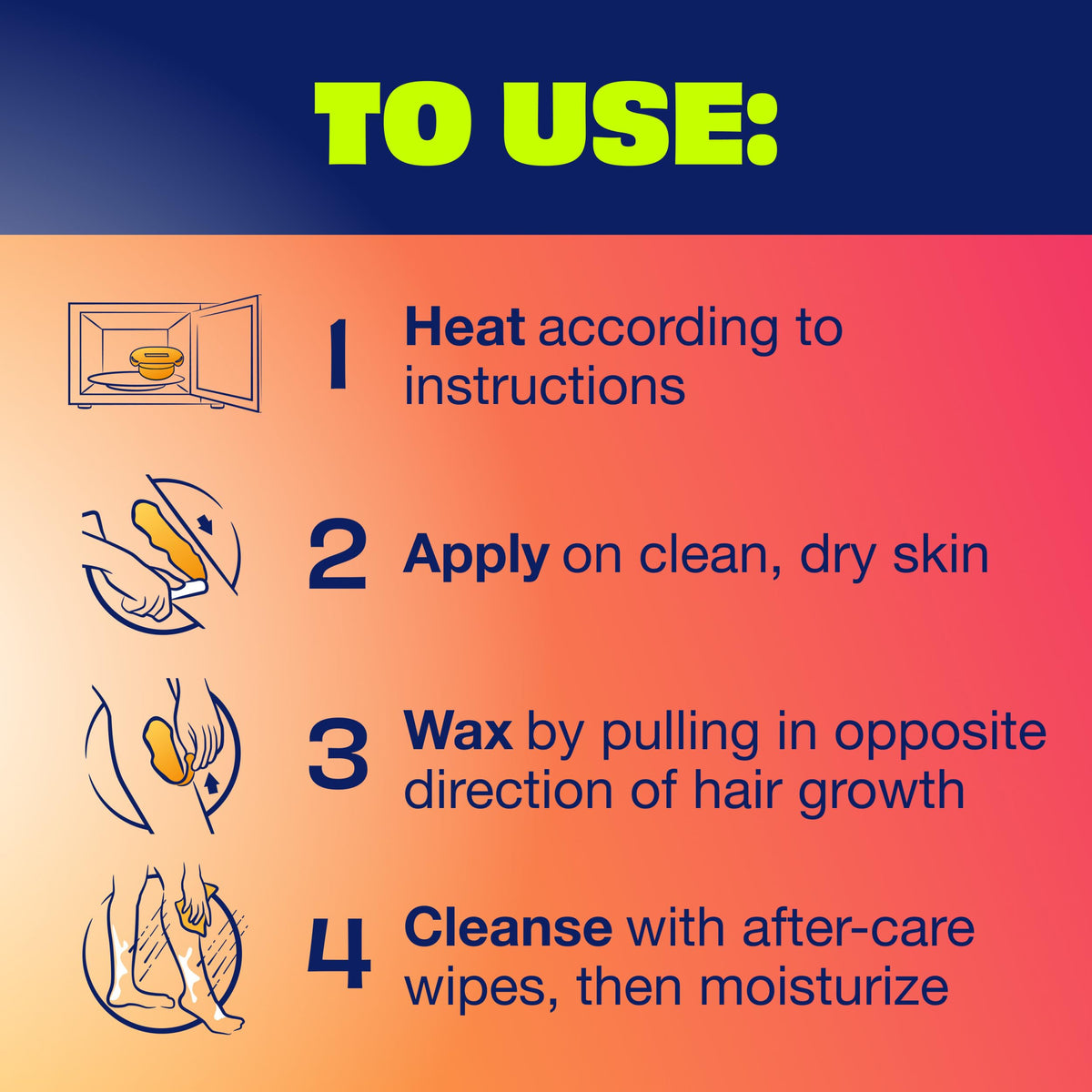Nair waxing underarm area illustrating effective short-hair removal