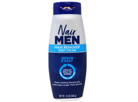 Close-up of Nair pump dispenser for quick, mess-free application benefit