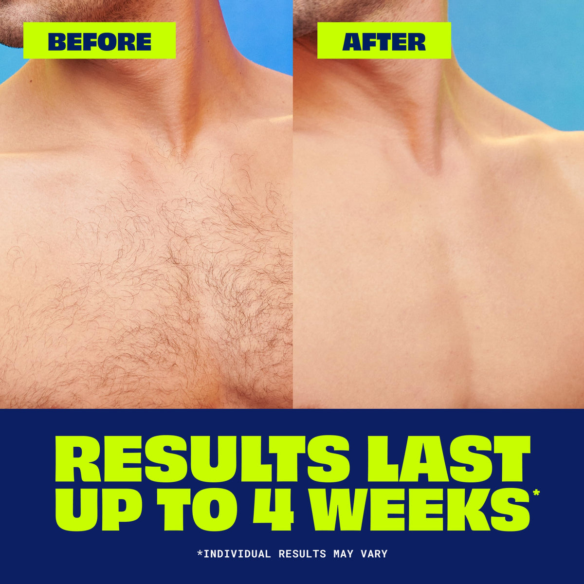 Nair rinsing in shower illustrating mess-free removal and time-saving