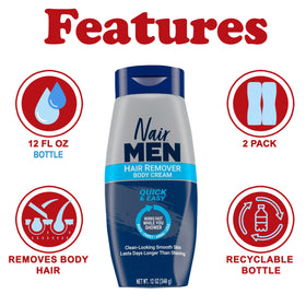 Nair men cream texture close-up illustrating easy spread