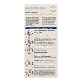 Nair close-up of wax strip texture highlighting smooth grip and efficacy