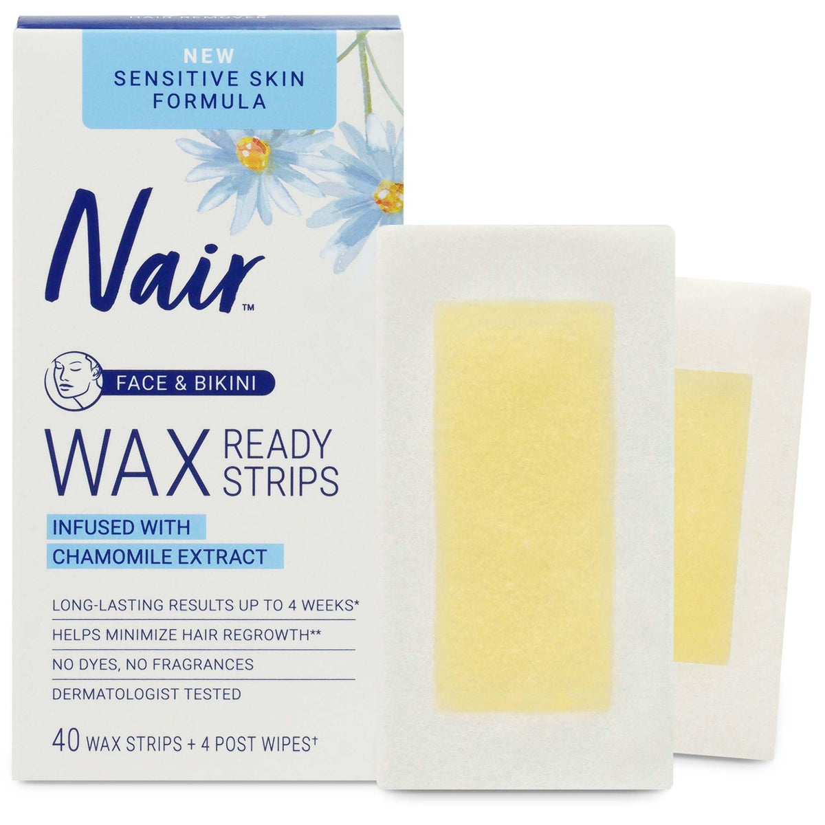 Nair close-up of wax strip texture highlighting gentle adhesion
