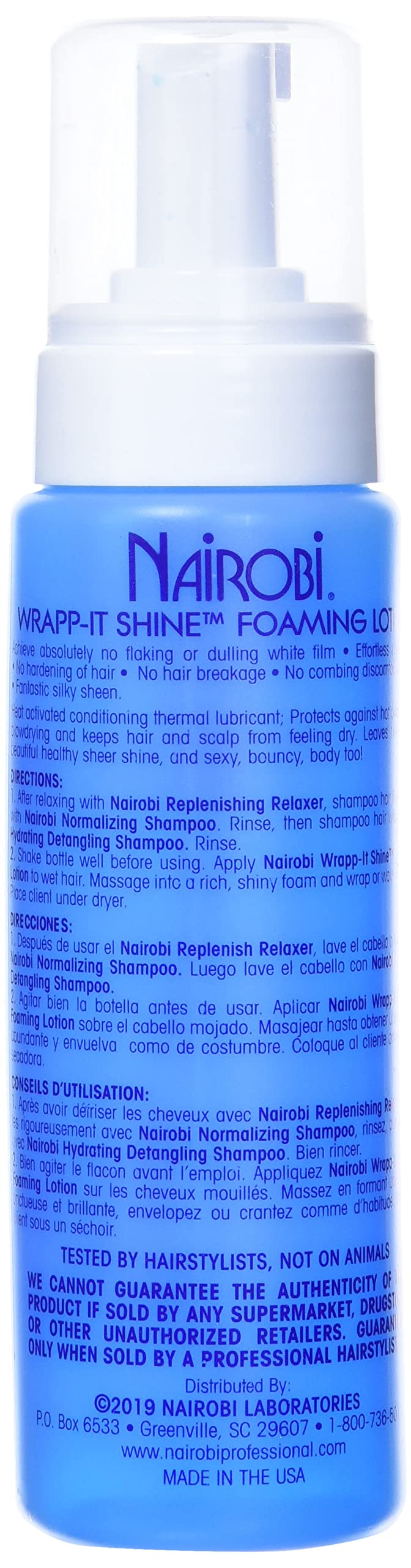 Nairobi close-up foam texture of Wrapp-it demonstrating easy spread and shine