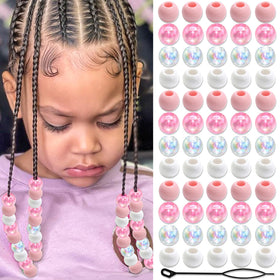 NAISKA front packaging showing 60 light pink clear hair beads and value set