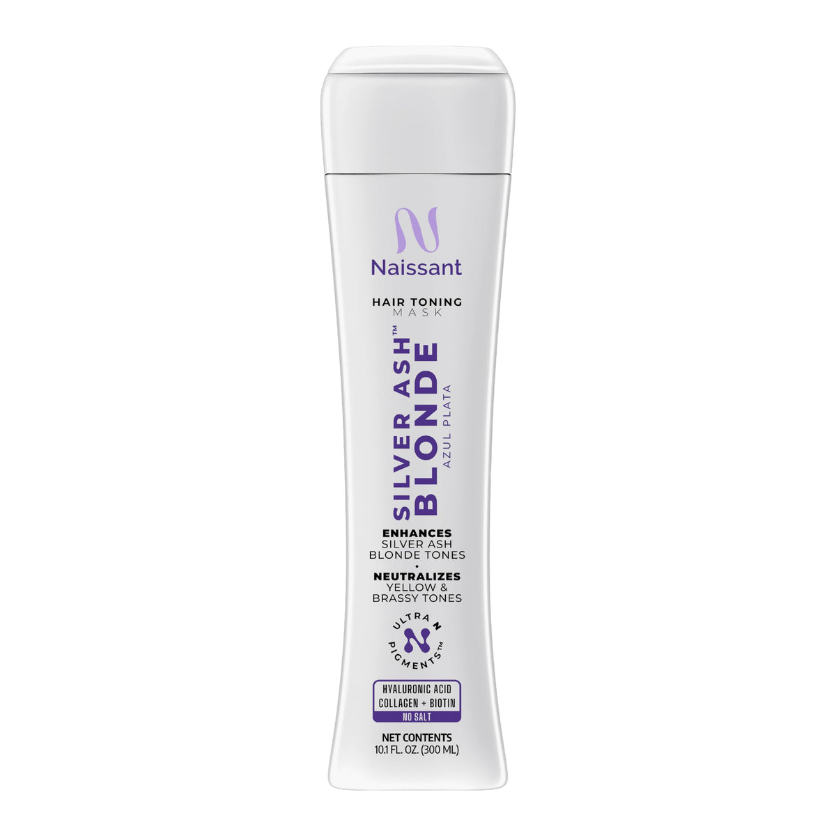 naissant front packaging showing silver ash blue mask for cool blonde results
