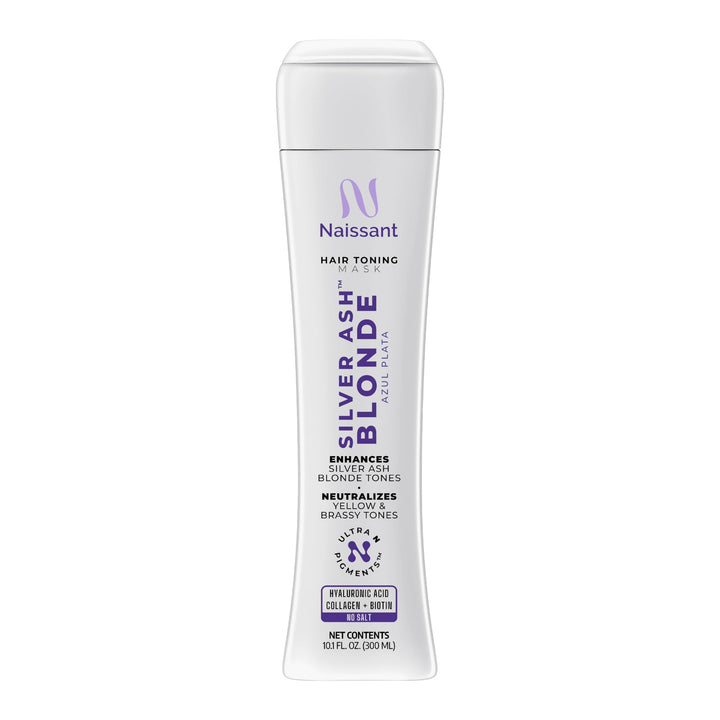 naissant front packaging showing silver ash blue mask for cool blonde results