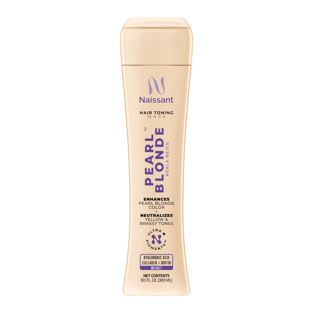 naissant front packaging showing pearl blonde mask and product benefit