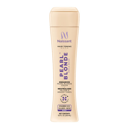 naissant front packaging showing pearl blonde mask and product benefit