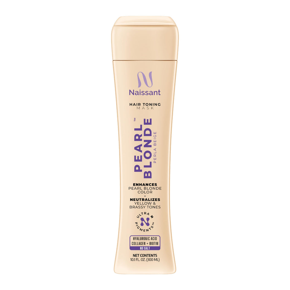 naissant front packaging showing pearl blonde mask and product benefit