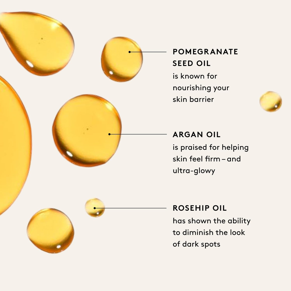 Naked & Thriving oil applied to skin demonstrating quick absorption and glow