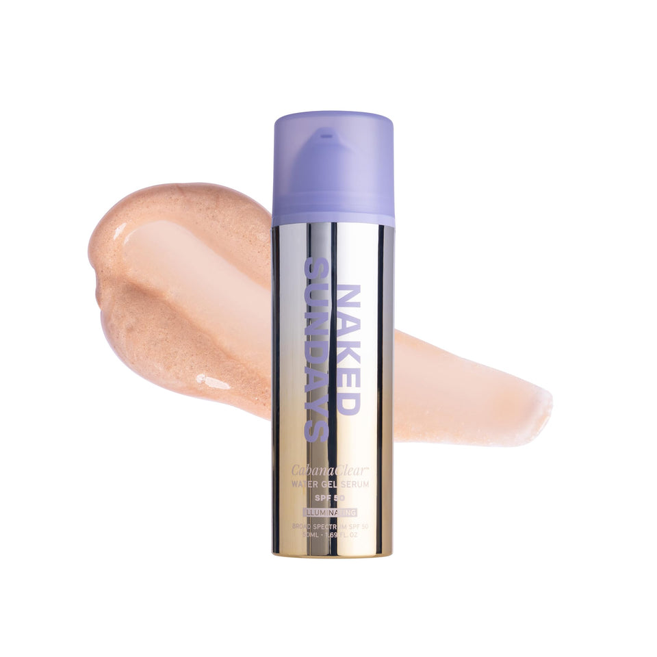 Naked Sundays front packaging showing SPF 50 protection and bottle design