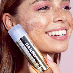 Naked Sundays label listing hyaluronic acid and Centella asiatica ingredients