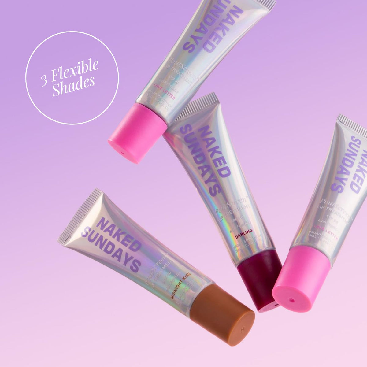 Naked Sundays PoutScreen travel size in bag showing portability and convenience