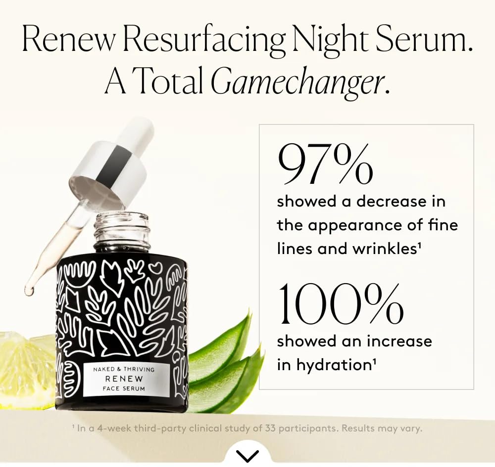 Naked & Thriving paired with face oil demonstrating complementary moisturizing results