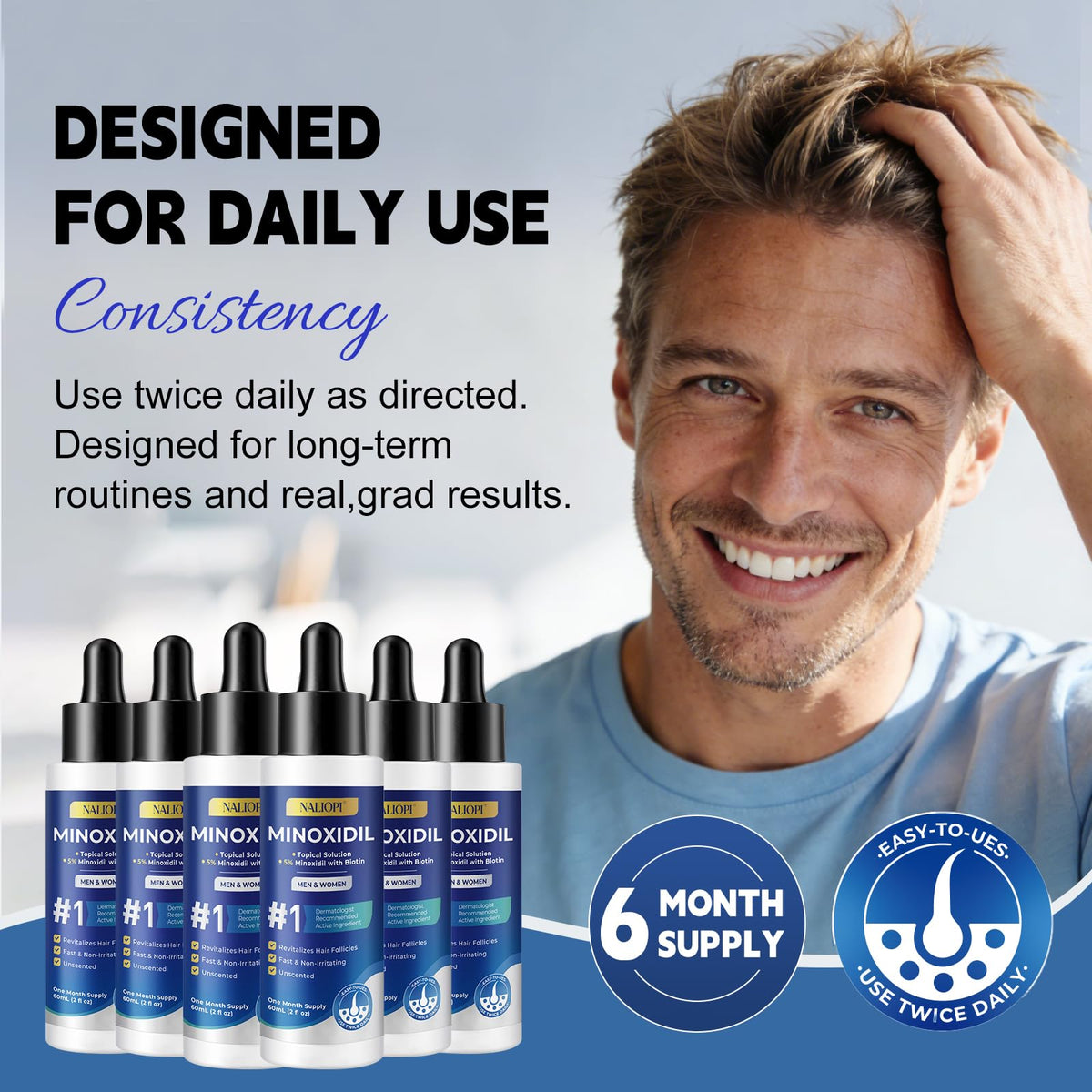 NALIOPI on a bathroom shelf in routine setup showing daily use convenience
